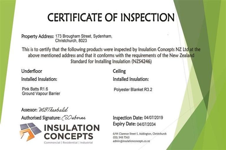 Photo of property in 173 Brougham Street, Sydenham, Christchurch, 8023