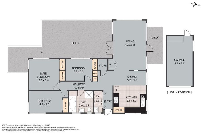 Photo of property in 157 Townsend Road, Miramar, Wellington, 6022