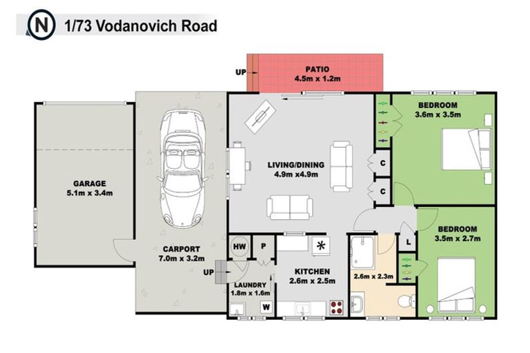 Photo of property in 1/73 Vodanovich Road, Te Atatu South, Auckland, 0610