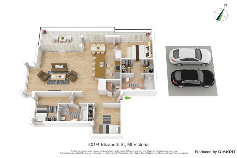 Photo of property in Alpha Apartments, 801/4 Elizabeth Street, Mount Victoria, Wellington, 6011