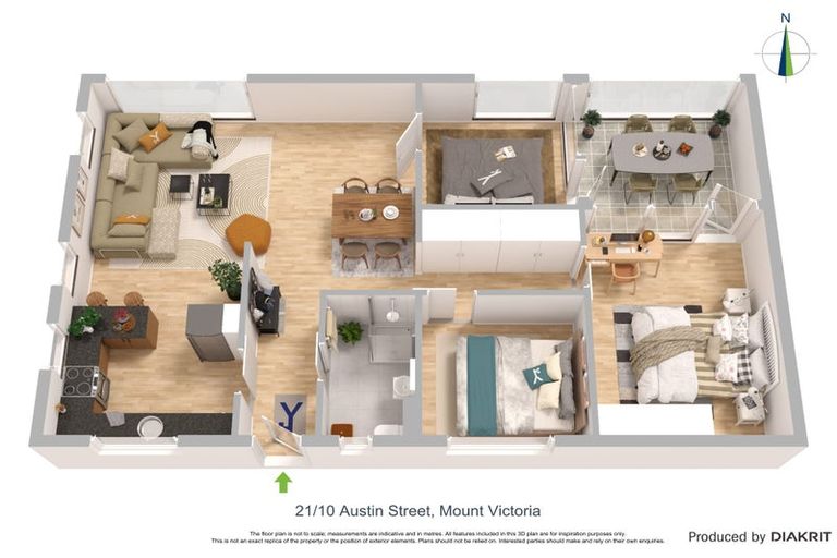 Photo of property in Kingsgate Flats, 10 Austin Street, Mount Victoria, Wellington, 6011