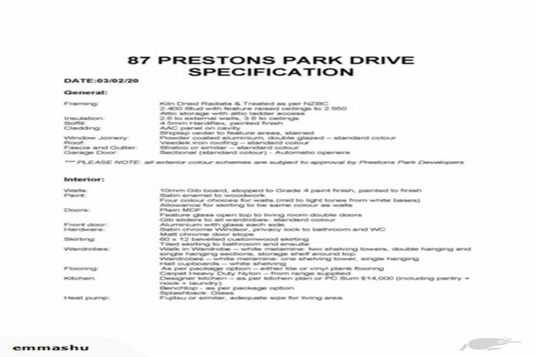 Photo of property in 87 Prestons Park Drive, Marshland, Christchurch, 8083