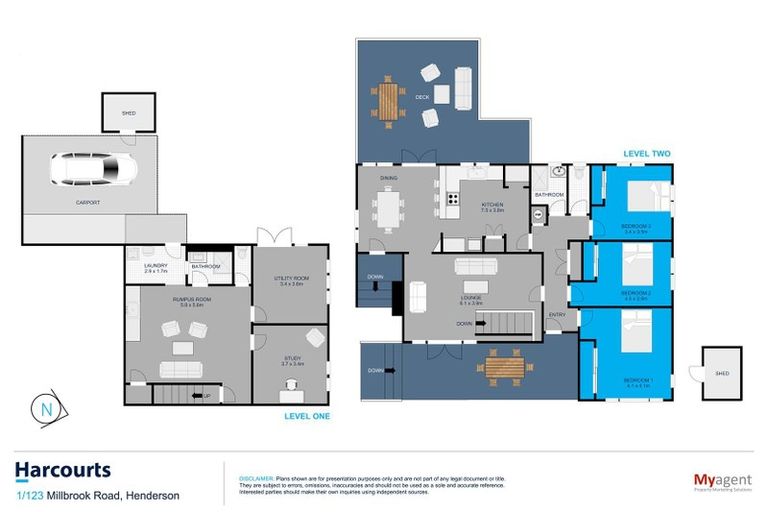 Photo of property in 1/123 Millbrook Road, Sunnyvale, Auckland, 0612