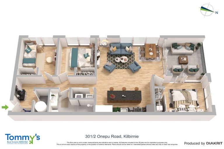 Photo of property in 301/2 Onepu Road, Kilbirnie, Wellington, 6022