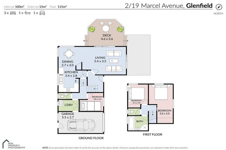 Photo of property in 2/19 Marcel Place, Glenfield, Auckland, 0629