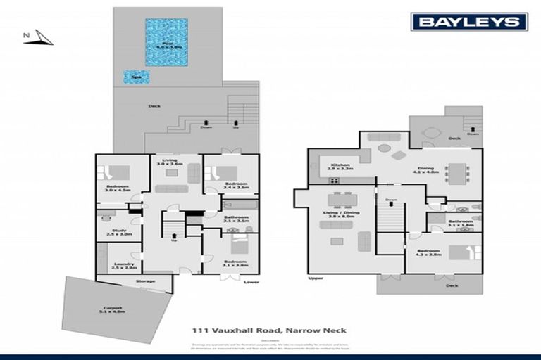 Photo of property in 111 Vauxhall Road, Narrow Neck, Auckland, 0624