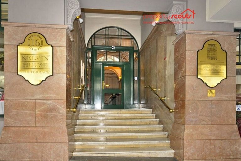 Photo of property in Kelvin House, 5c/16 The Terrace, Wellington Central, Wellington, 6011