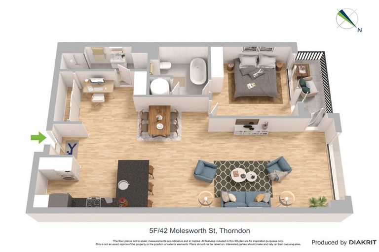 Photo of property in Kate Sheppard Apartments, 5f/42 Molesworth Street, Thorndon, Wellington, 6011