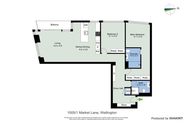 Photo of property in 1005/1 Market Lane, Wellington Central, Wellington, 6011