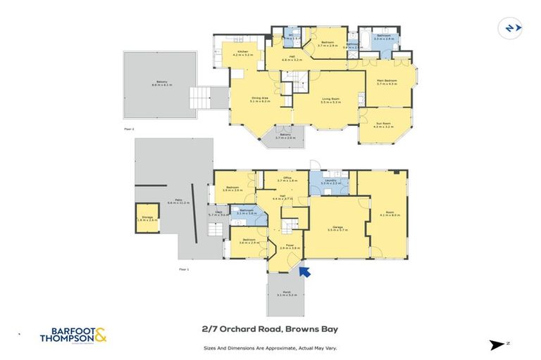Photo of property in 2/7 Orchard Road, Browns Bay, Auckland, 0630
