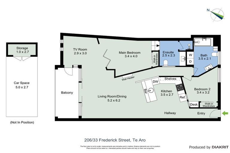 Photo of property in Croxley Mill Apartments, 206/33 Frederick Street, Te Aro, Wellington, 6011