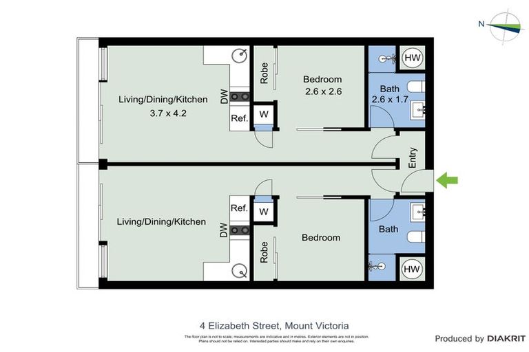 Photo of property in Alpha Apartments, 202/4 Elizabeth Street, Mount Victoria, Wellington, 6011