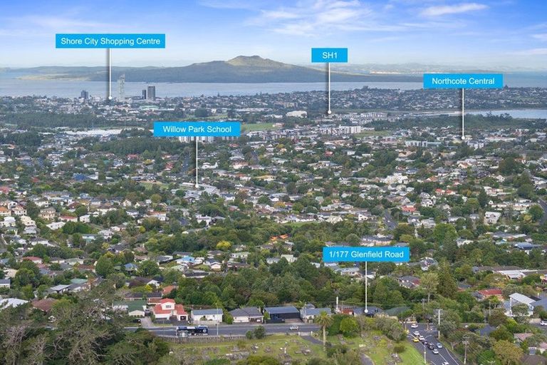 Photo of property in 1/177 Glenfield Road, Hillcrest, Auckland, 0627