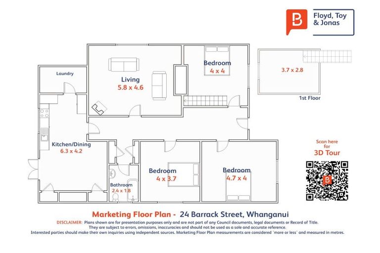 Photo of property in 24 Barrack Street, Whanganui, 4500