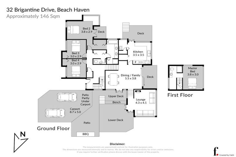 Photo of property in 32 Brigantine Drive, Beach Haven, Auckland, 0626