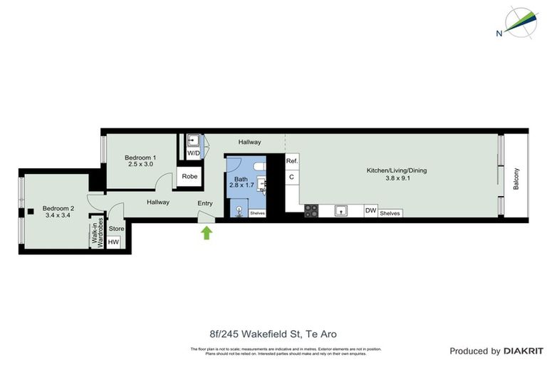 Photo of property in Monument Apartments, 8f/245 Wakefield Street, Te Aro, Wellington, 6011