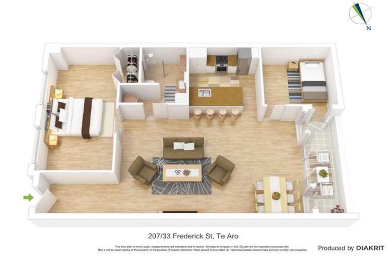 Photo of property in Croxley Mill Apartments, 207/33 Frederick Street, Te Aro, Wellington, 6011