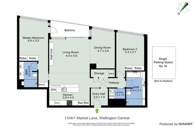 Photo of property in 1104/1 Market Lane, Wellington Central, Wellington, 6011