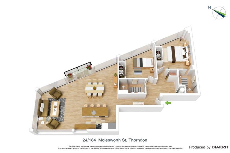 Photo of property in Summit Apartments, 24/184 Molesworth Street, Thorndon, Wellington, 6011