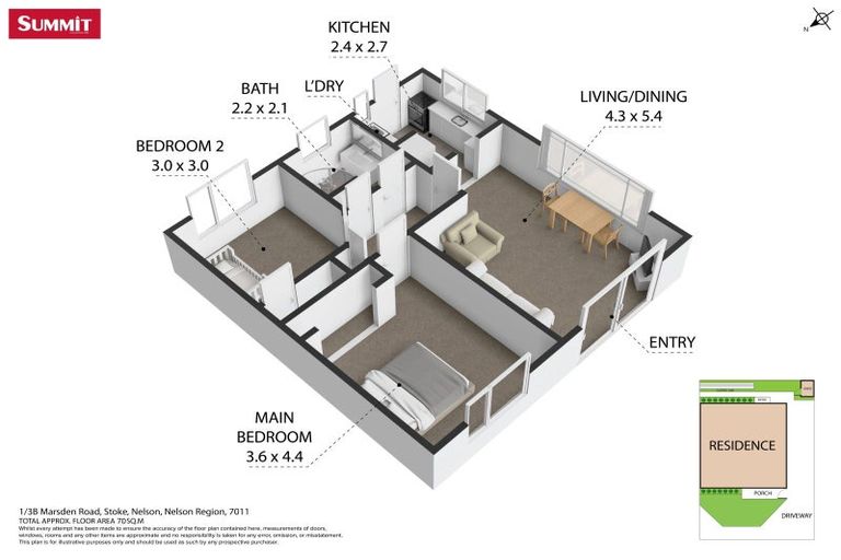 Photo of property in 1/3b Marsden Road, Stoke, Nelson, 7011