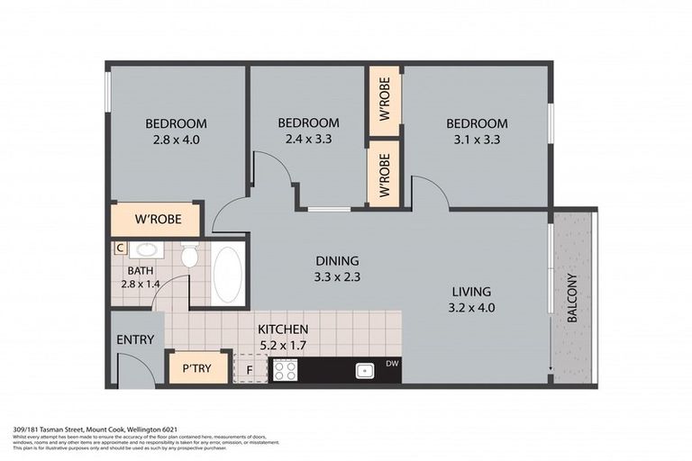 Photo of property in Detroit Apartments, 309/181 Tasman Street, Mount Cook, Wellington, 6021