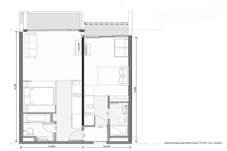 Photo of property in Vela Apartments, 110/2 Campbell Terrace, Petone, Lower Hutt, 5012