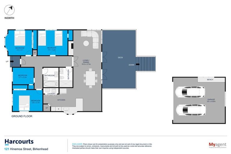 Photo of property in 121 Hinemoa Street, Birkenhead, Auckland, 0626