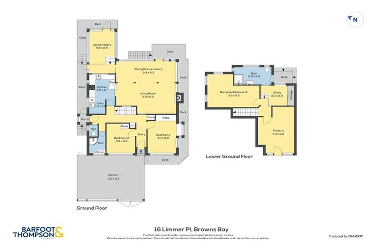 Photo of property in 16 Limmer Place, Browns Bay, Auckland, 0632