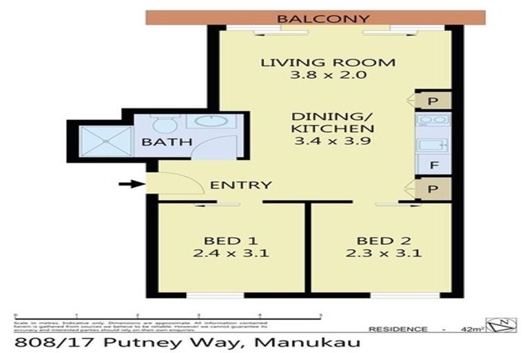 Photo of property in Twin Towers, 808/17 Putney Way, Manukau, Auckland, 2104