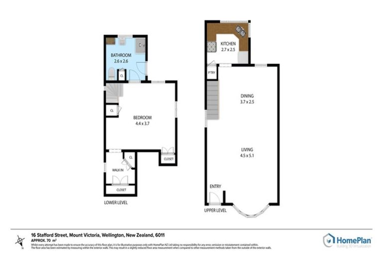 Photo of property in 16 Stafford Street, Mount Victoria, Wellington, 6011