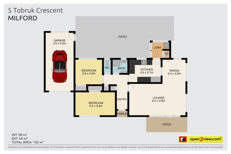 Photo of property in 3/5 Tobruk Crescent, Milford, Auckland, 0620