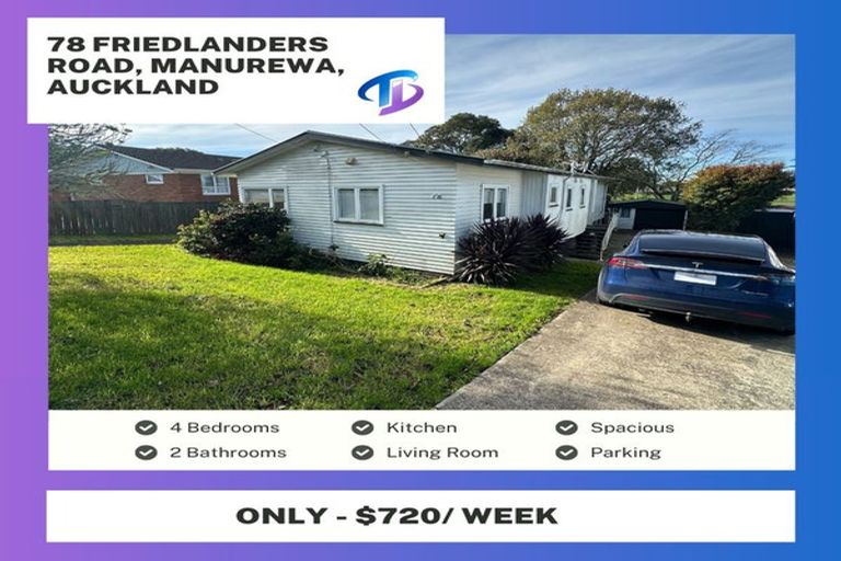 Photo of property in 78 Friedlanders Road, Manurewa, Auckland, 2102