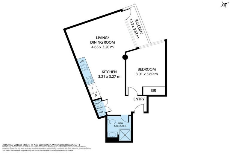 Photo of property in Pinnacle Apartments, E605/160 Victoria Street, Te Aro, Wellington, 6011