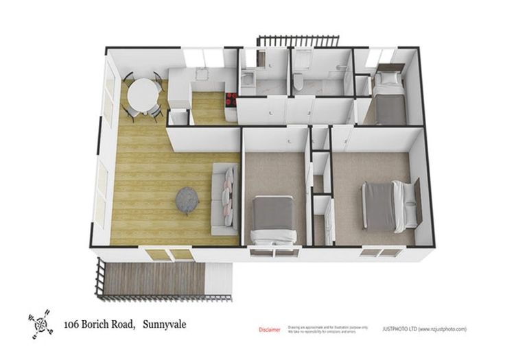 Photo of property in 106 Borich Road, Sunnyvale, Auckland, 0612