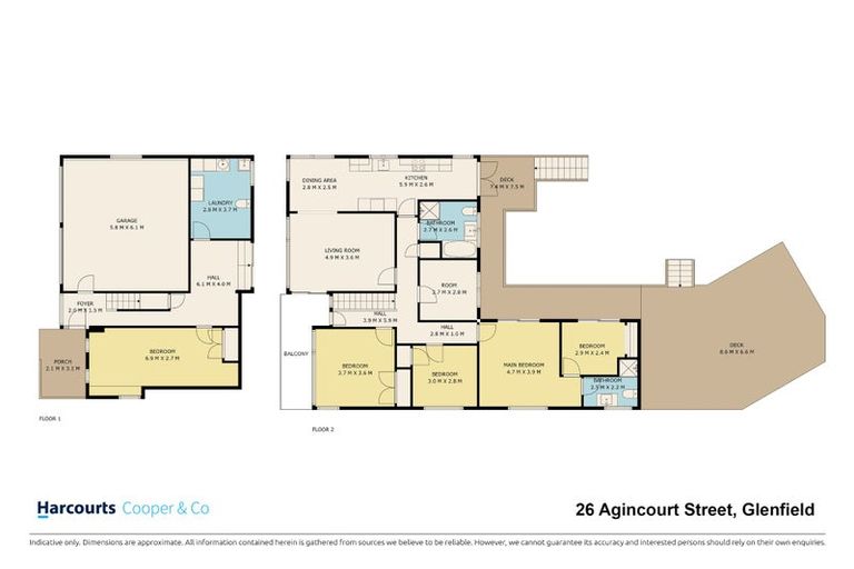 Photo of property in 26 Agincourt Street, Glenfield, Auckland, 0629