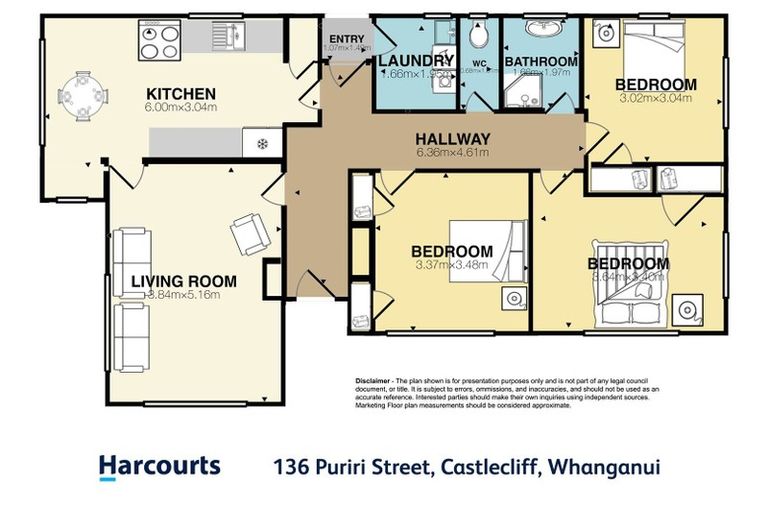 Photo of property in 136 Puriri Street, Castlecliff, Whanganui, 4501