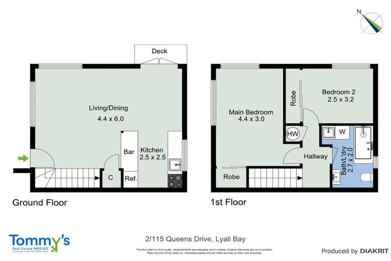 Photo of property in 2/115 Queens Drive, Lyall Bay, Wellington, 6022