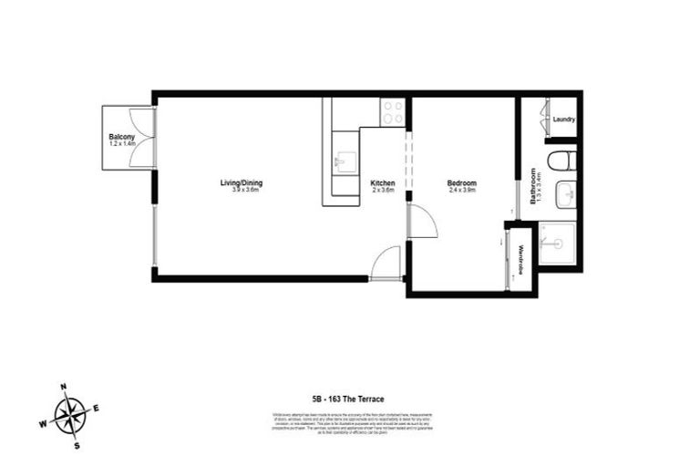 Photo of property in Terrace Heights Apartments, 5b/163 The Terrace, Wellington Central, Wellington, 6011