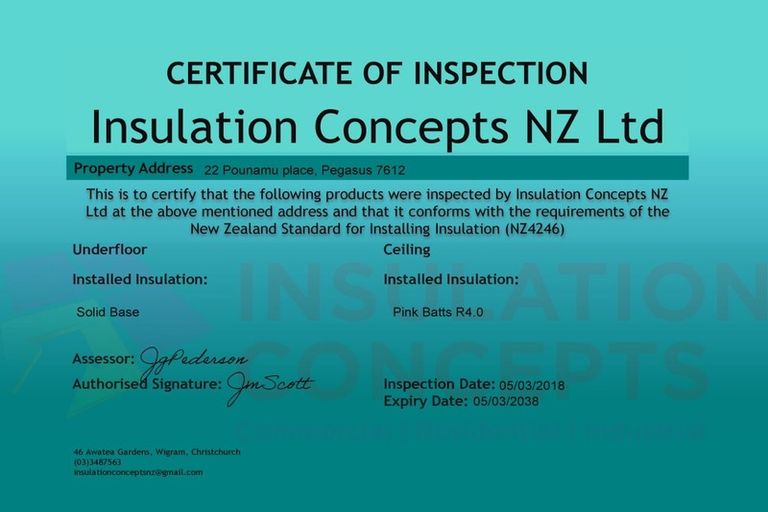 Photo of property in 22 Pounamu Place, Pegasus, 7612