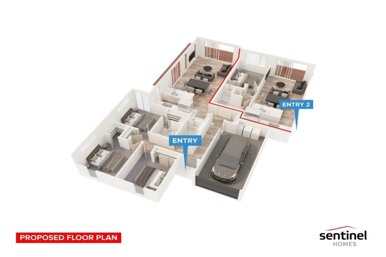 Photo of property in 1 Kauru Lane, Wainui, 0992