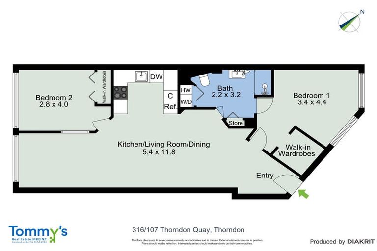 Photo of property in Stadium Garden Flats, 316/107 Thorndon Quay, Pipitea, Wellington, 6011