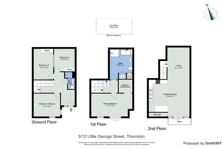 Photo of property in 3/12 Little George Street, Thorndon, Wellington, 6011