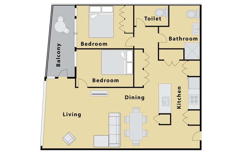 Photo of property in Chews Lane Apartments, 12f/9 Chews Lane, Wellington Central, Wellington, 6011