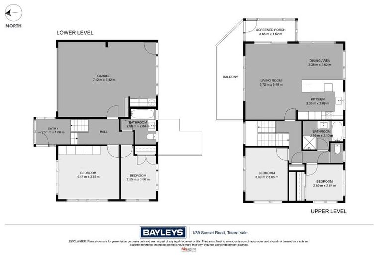 Photo of property in 1/39 Sunset Road, Totara Vale, Auckland, 0632