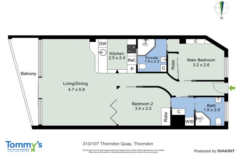 Photo of property in Stadium Garden Flats, 313/107 Thorndon Quay, Pipitea, Wellington, 6011