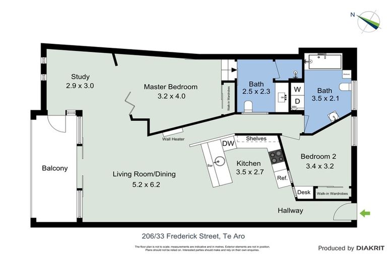 Photo of property in Croxley Mill Apartments, 206/33 Frederick Street, Te Aro, Wellington, 6011