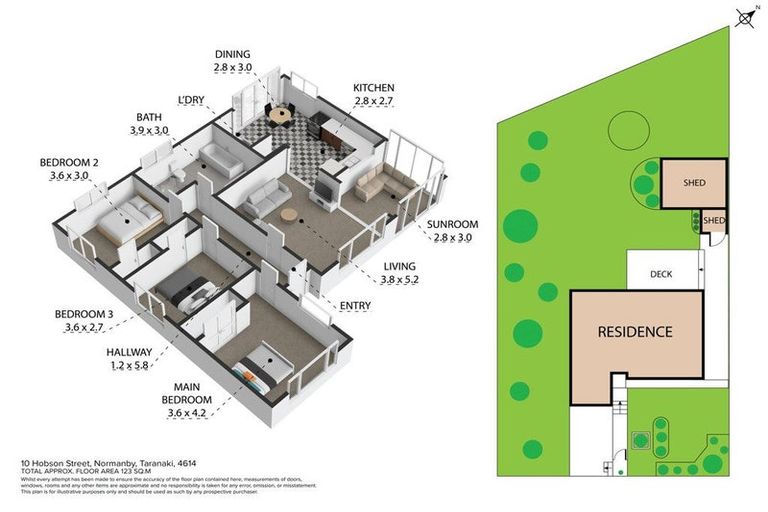 Photo of property in 10 Hobson Street, Normanby, Hawera, 4614