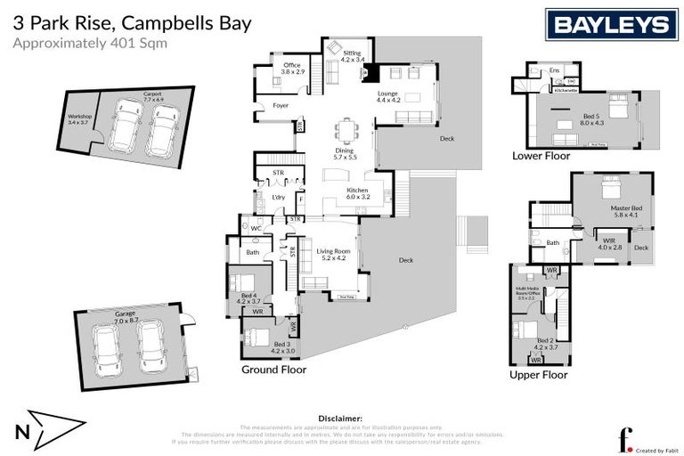 Photo of property in 3 Park Rise, Campbells Bay, Auckland, 0630