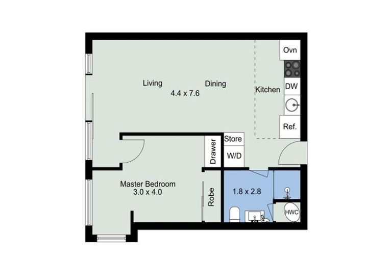 Photo of property in Nouvo Apartments, 4a/21 Rugby Street, Mount Cook, Wellington, 6021