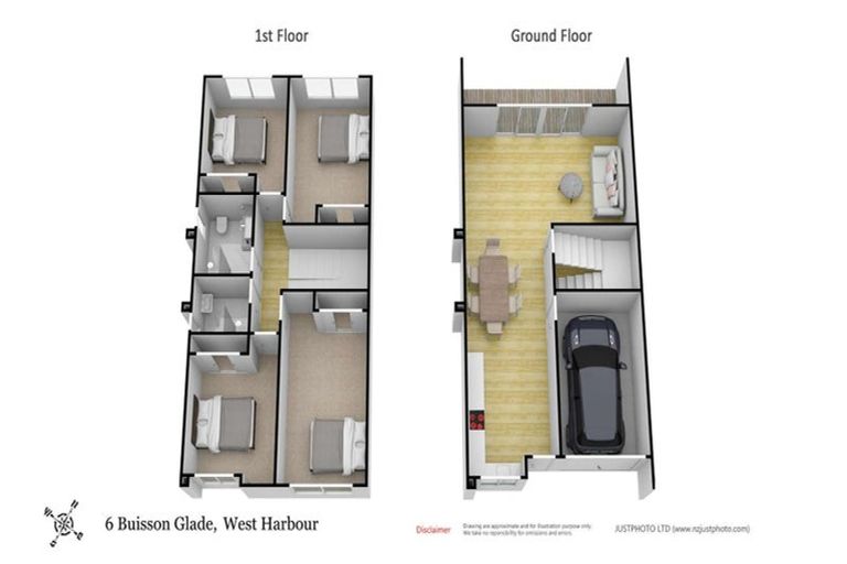 Photo of property in 6d Buisson Glade, West Harbour, Auckland, 0618